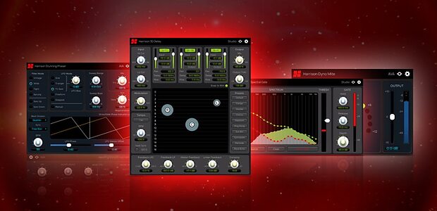 Harrison Audio 3D Delay free audio effects plug-in Dyno Mite Spectral Gate Stunning Phaser