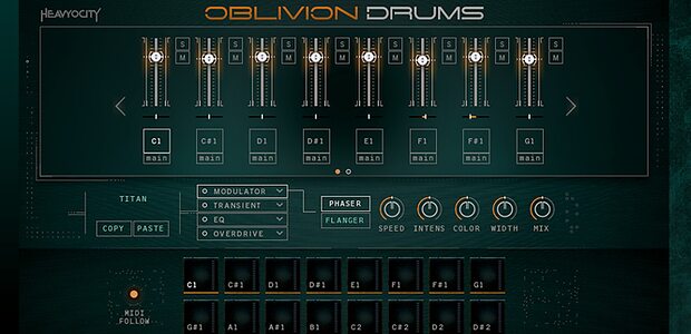 Heavyocity Oblivion Drums hard-hitting cinematic trailer drums percussion sample library