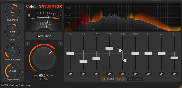 HOFA Colour Saturator analogue emulation plug-in