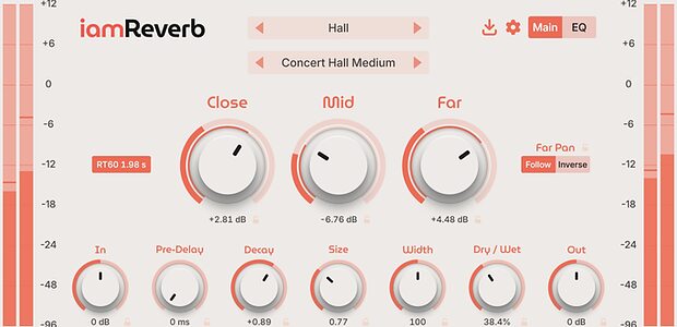 iamReverb convolution reverb plug-in impulse response update