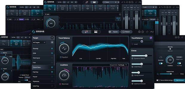iZotope Ozone 12 Stem EQ Unlimiter Bass Control IRC 5 limiting algorithm mastering plug-in suite update