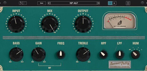 KIT Plugins NP A67 Norman Petty Studios Altec 1567A valve tube mixer preamp