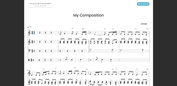 Klang.io Transcription Studio audio to score notation tablature MIDI software plug-in