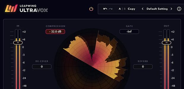 Leapwing Audio UltraVox 2 all-in-one vocal processing plug-in compressor de-esser saturation reverb