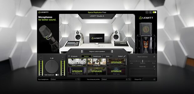 Lewitt Space Replicator Free virtual room speaker mixing environment