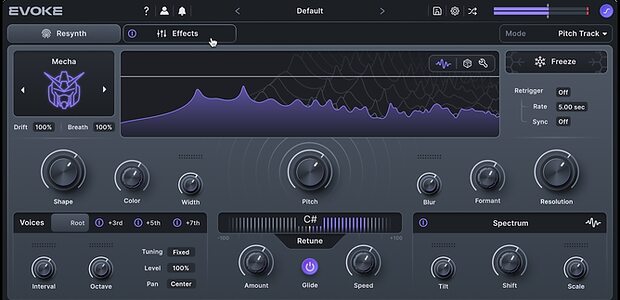 Minimal Audio Evoke vocal resynthesis vocoder-style effects plug-in