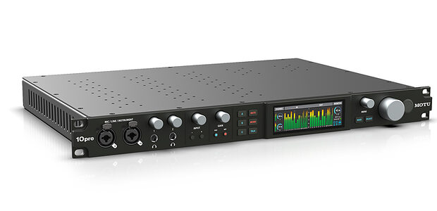 MOTU 10pre Thunderbolt 4 USB4 audio interface AVB AoIP