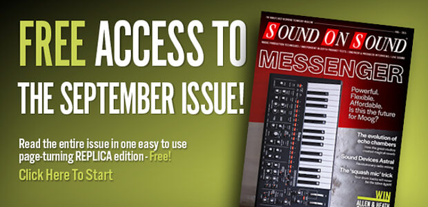 SOS September 2025 Moog Messenger front cover REPLICA artwork promo