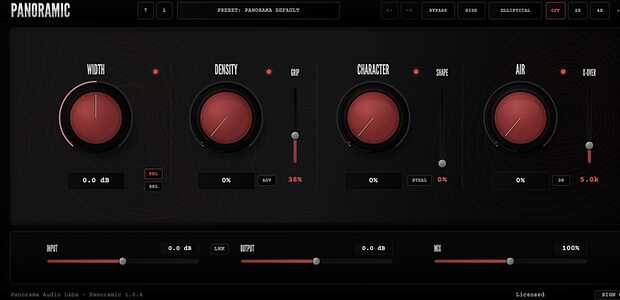 Panorama Audio Labs Panoramic stereo widening plug-in