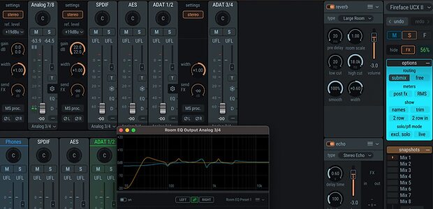 RME TotalMix FX 2.0 interface converter routing monitoring cue mix software
