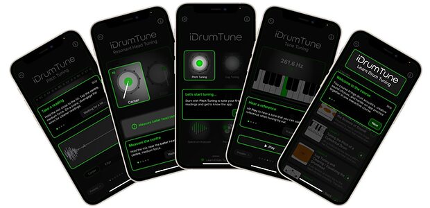 RT60 iDrumTune drum-tuning app iOS Android