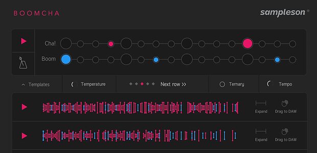 Sampleson Boomcha MIDI drum pattern creation plug-in