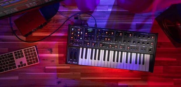 Sequential Fourm analogue four-voice polysynth polyphonic aftertouch 