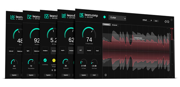 Sonible learn:bundle AI-assisted EQ compressor limiter reverb processing plug-ins