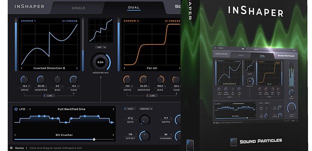 Sound Particles inShaper waveshaper wave folder distortion plug-in