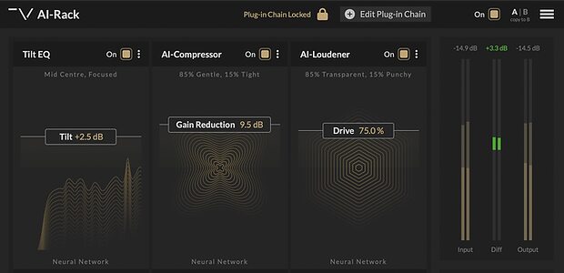 Techivation AI-Rack assistive channel strip plug-in