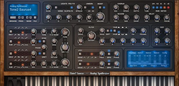Tone2 Saurus analogue emulation software synthesizer