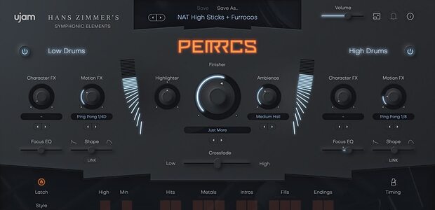 UJAM PERRCS orchestral percussion sample library Hans Zimmer Symphonic Elements