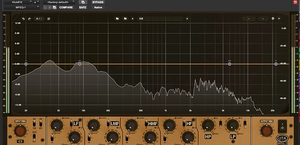 Undertone Audio MPEQ-1 hardware EQ saturation emulation plug-in