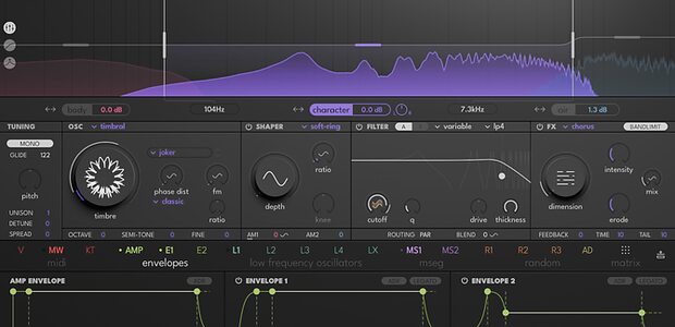 UVI Rumble three-band bass software synthesizer