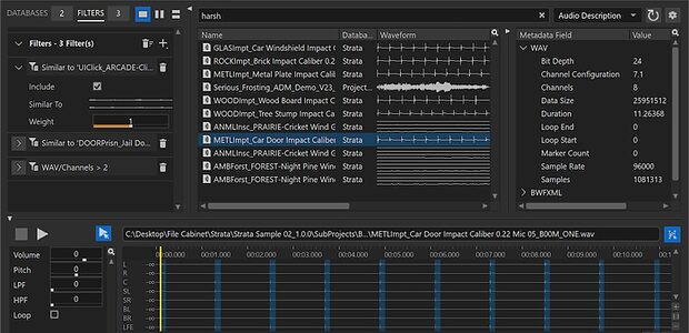 Wwise Similar Sound Search AI-powered text-to-audio sound library tool
