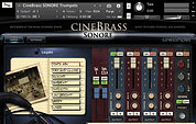 CineBrass Sonore Trumpets sample library main screen