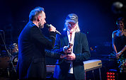 Roger Glover of Deep Purple receives his Man With The Golden Ear award at SoundEdit 2015 Roger Glover