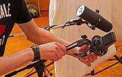 Mike Senior Mike Senior positioning microphones.