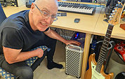 The article author Paul Baggott, proud owner of a new Mac Pro, at the end of his journey. The article author Paul Baggott with Mac Pro below his studio desk
