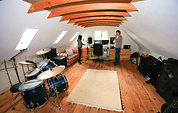 Kate Ockenden's home studio before the visit.