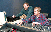Gavin Sutherland (left) and Jim Hunter (right) in the control room at Arc Studios. Gavin Sutherland (left) and Jim Hunter (right) in the control room at Arc Studios.