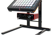 Not just for laptops! The LTS07 shown here with Focusrite Scarlett 2i2 and Novation LaunchPad. Trojan Pro LTS07 Laptop Stand with Scarlett 2i2 and Novation LaunchPad
