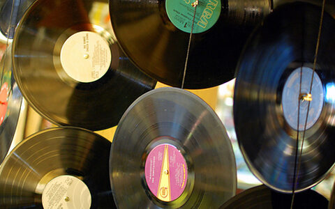 Hanging Vinyl Records (Credit:Steve Snodgrass via Flickr) Hanging Vinyl Records (Credit:Steve Snodgrass via Flickr)