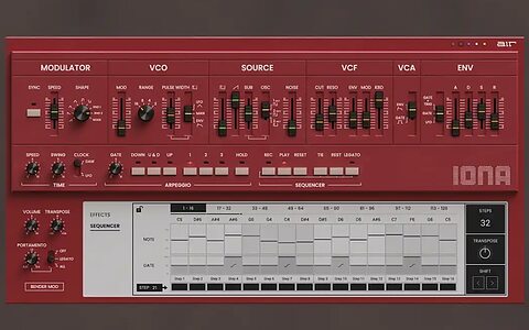 AIR Music Tech Iona Roland SH-101 emulation software synthesizer VST