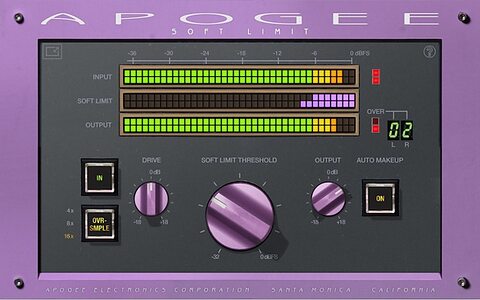 Apogee Soft Limit free limiter plug-in AAX AU VST VST3