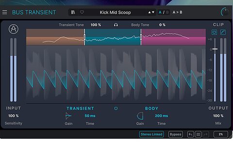 Arturia Bus Transient shaper multiband plug-in