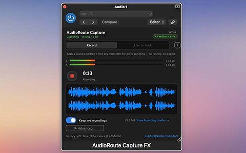 Arvital Audio AudioRoute capture system audio in DAW macOS Windows