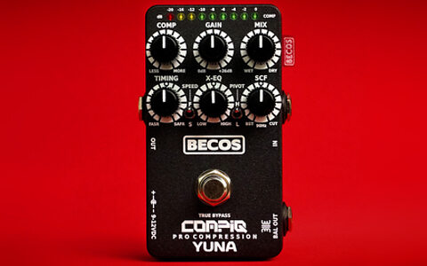 Becos FX CompIQ YUNA VCA compressor guitar bass effects pedal