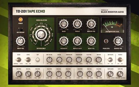 Black Rooster Audio TD-201 Roland RE-201 Space Echo replica modelled emulation vintage delay echo reverb effect plug-in