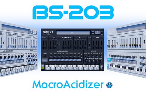 Born Second BS-203 Roland TB-303 MR-202 virtual instrument acid bass