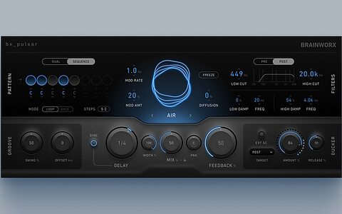 Brainworx bx_pulsar rhythmic sequenced delay effects plug-in