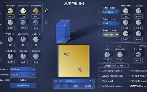 Convex Audio Atrium reverb plug-in VST3