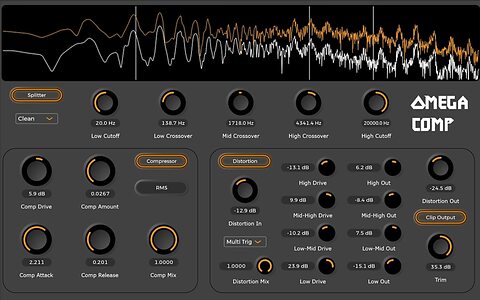 Daybreak Audio Omega Comp multiband compressor distortion saturation plug-in