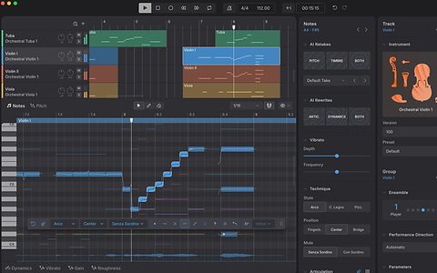 Dreamtonics Instrument X physical modelling orchestral strings woodwinds brass virtual instrument
