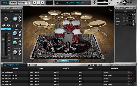 DW Metal Legacy DW Soundworks virtual drum instrument sample library expansion pack