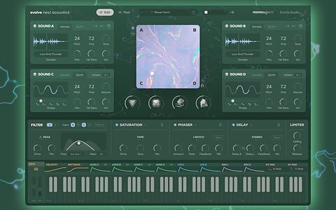 Excite Audio Evolve Nest Acoustics hybrid software synth sample library