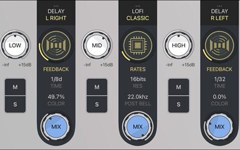 FAC Bandit 2 multiband multi-effects AUv3 plug-in processor iOS iPadOS macOS