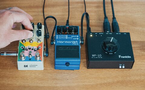 Franklin Audio MP-10 microphone through guitar pedals amp