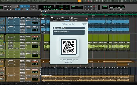 FSK Audio QRonicle DAW QR code link to notes