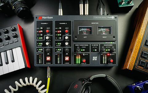 Harrison Flex-10 two-channel desktop audio interface USB ADAT